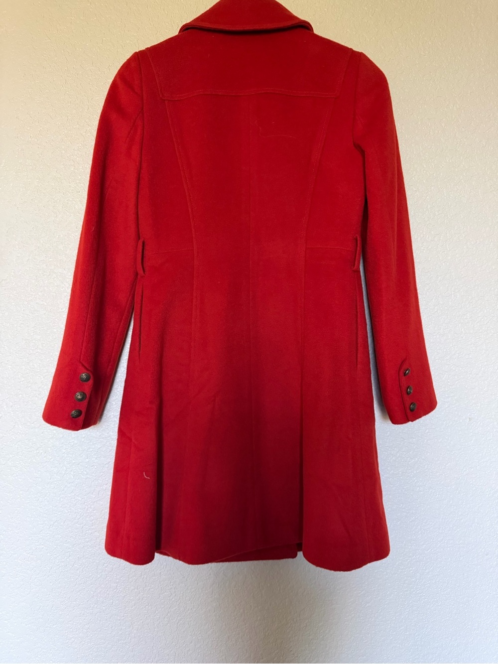 Line Orange Double-Breasted Wool Coat - Picture 5 of 9